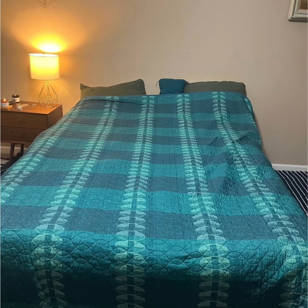 Teal Plaid Quilt